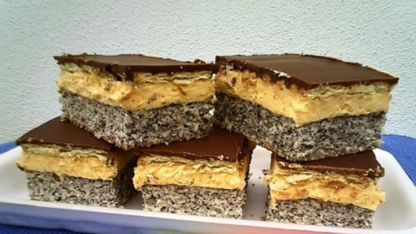 Απλή συνταγή για υπέροχες κύβους παπαρούνας με κρέμα βανίλιας!