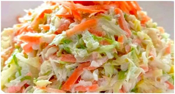 Συνταγή για τη σπιτική σαλάτα του Coleslaw
