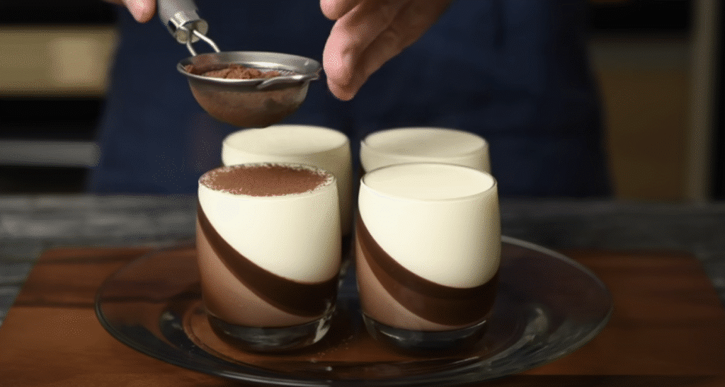 Perfect Chocolate Three -Layer Virgin Cotta σε γυαλιά - ουρανός στο στόμα!