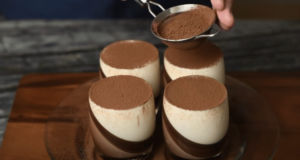 Perfect Chocolate Three -Layer Virgin Cotta σε γυαλιά - ουρανός στο στόμα!